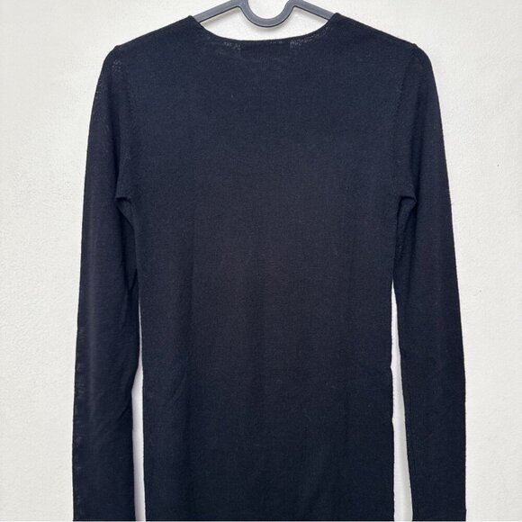 IRO Womens Xsmall Crew Neck Wool Bodycon Mini Dress In Black - Picture 12 of 14